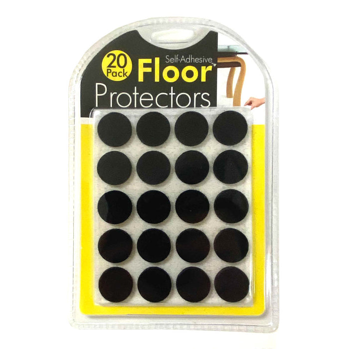 20 Pack Self Adhesive Felt Pads Furniture Floor Scratch Protector Black